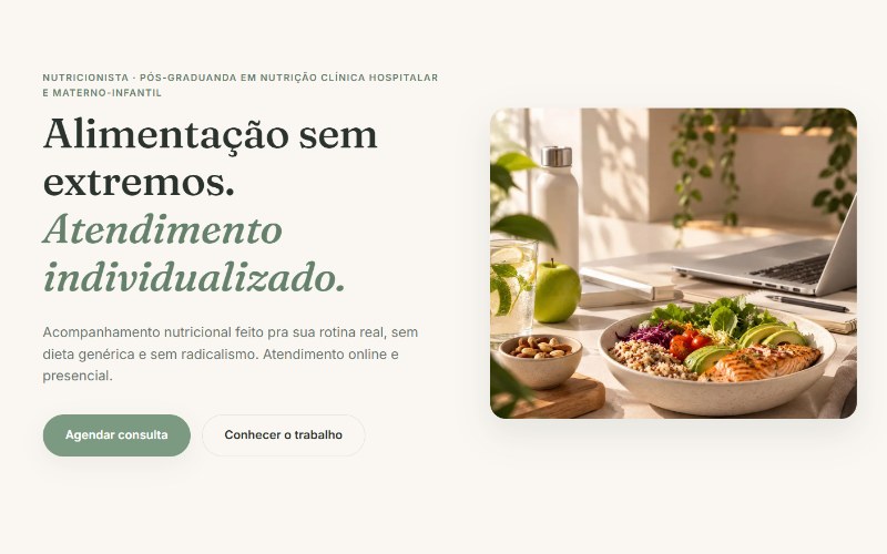 P&aacute;gina inicial do projeto Duda Mendes Nutri&ccedil;&atilde;o
